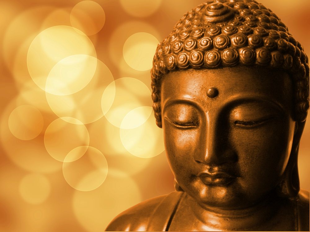 Free gold buddha statue image, public domain people CC0 photo.