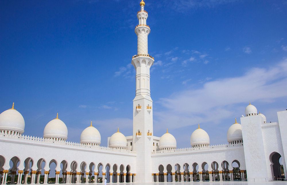 Free Sheikh Zayed Grand Mosque image, public domain religion CC0 photo.