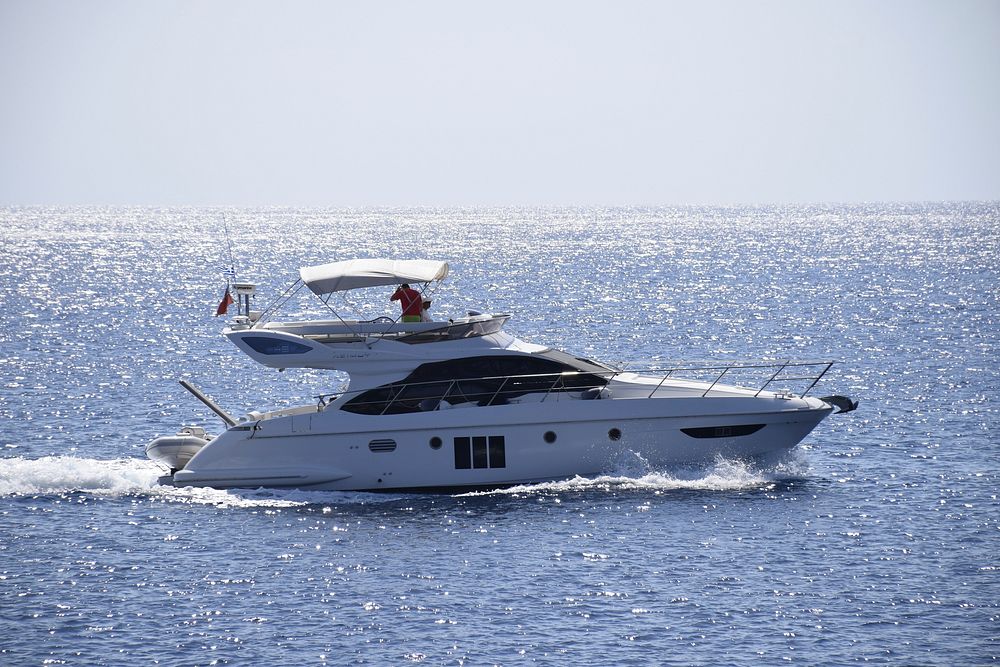 Free speed boat in the sea image, public domain CC0 photo.