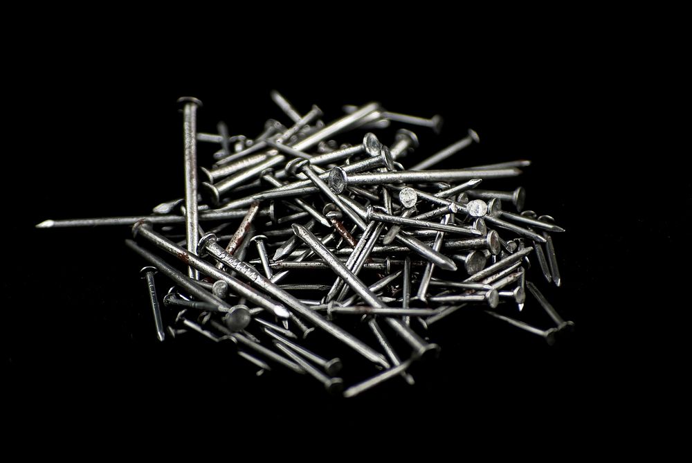 Stainless steel nails image, free public domain CC0 photo.