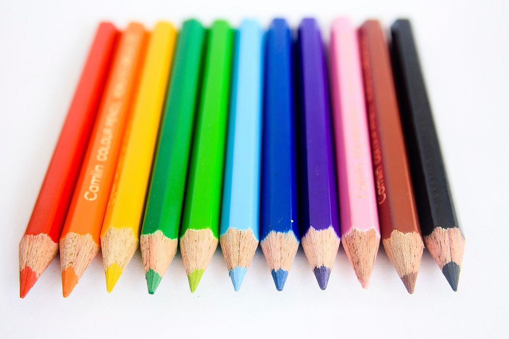 Free colouring pencils image, public domain stationary CC0 photo.