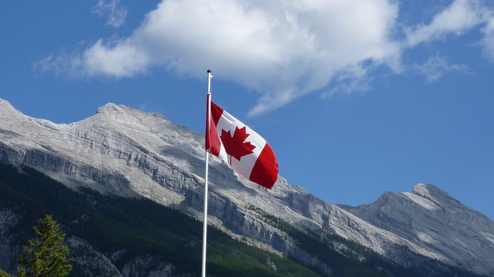 Free Canadian flag image, public domain CC0 photo.