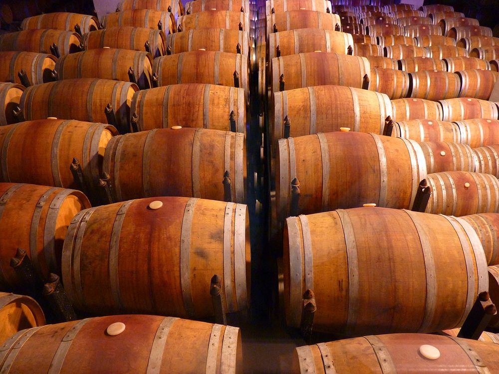 Free wine aged in a barrel image, public domain food and drink CC0 photo.