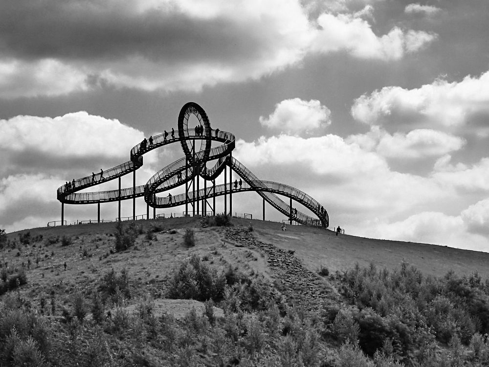 Free roller coaster image, public domain amusement park CC0 photo.