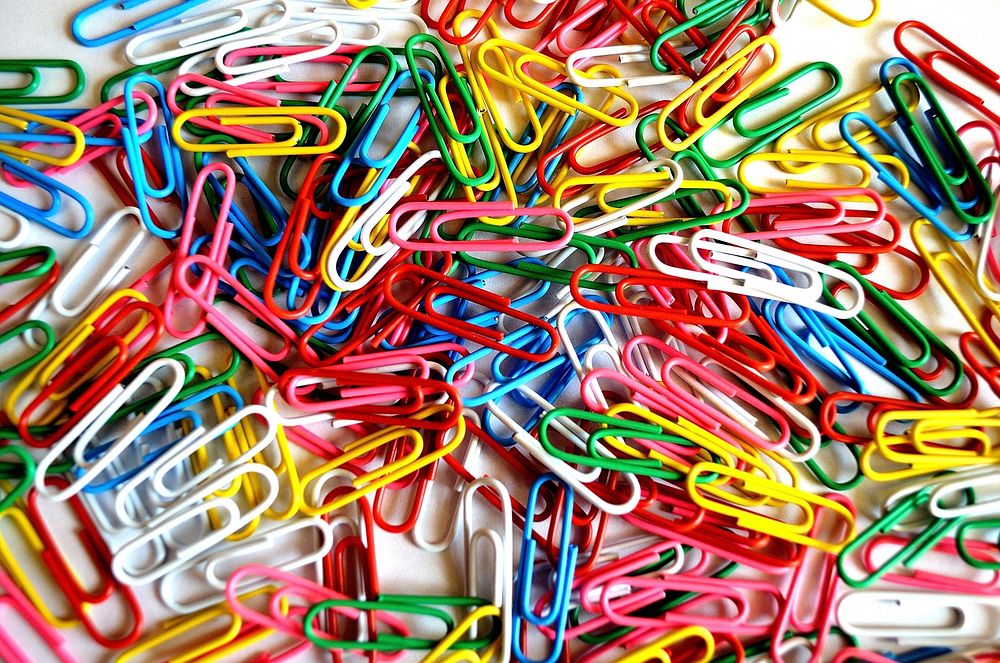Free paper clips image, public domain stationery CC0 photo.