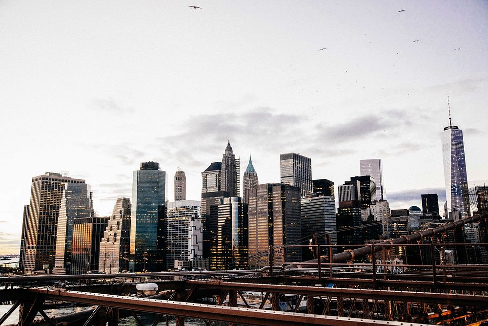 Free NYC skyline photo, public domain travel CC0 image.