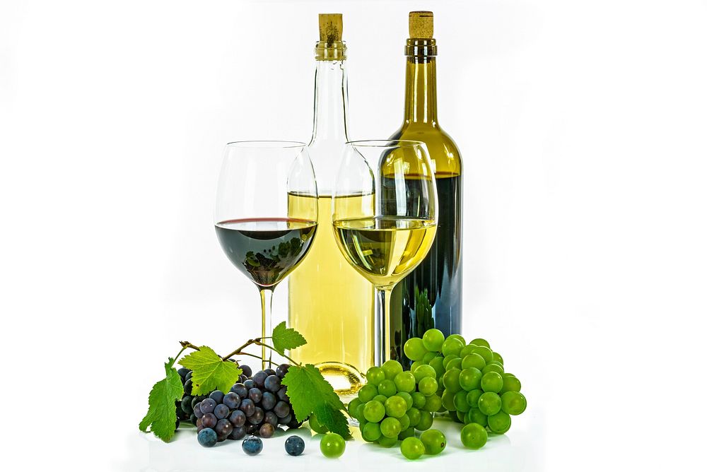 Free wine glasses, bottles image, public domain CC0 photo.