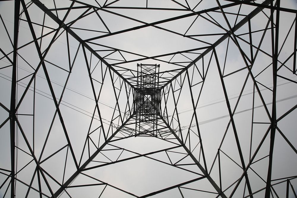 Free power tower structure image, public domain architecture CC0 photo.