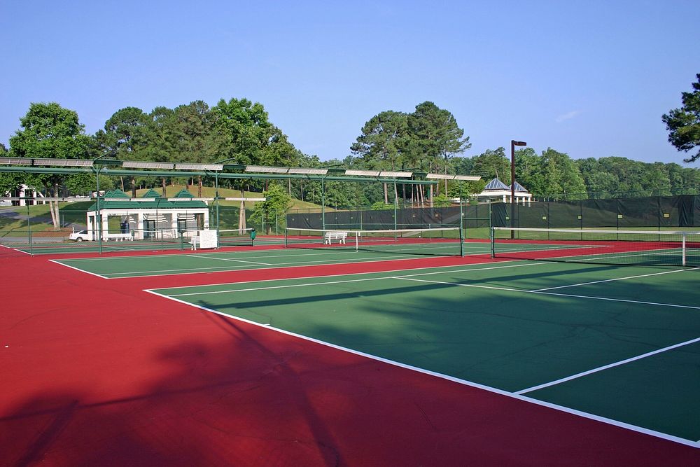 Free empty tennis court image, public domain sport CC0 photo.