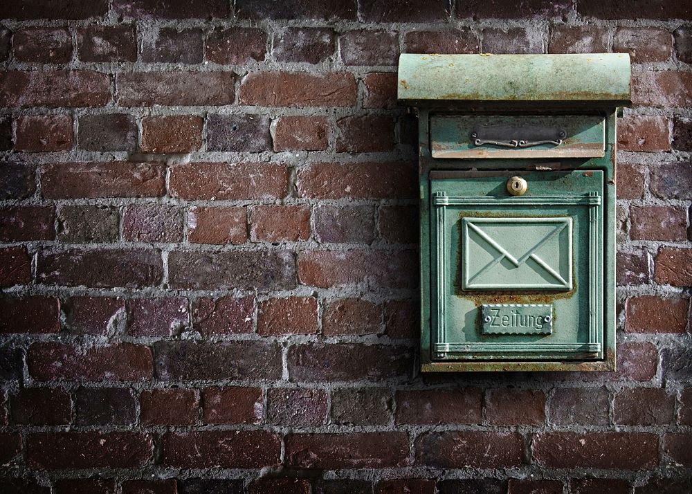 Free old green mail box image, public domain object CC0 photo.