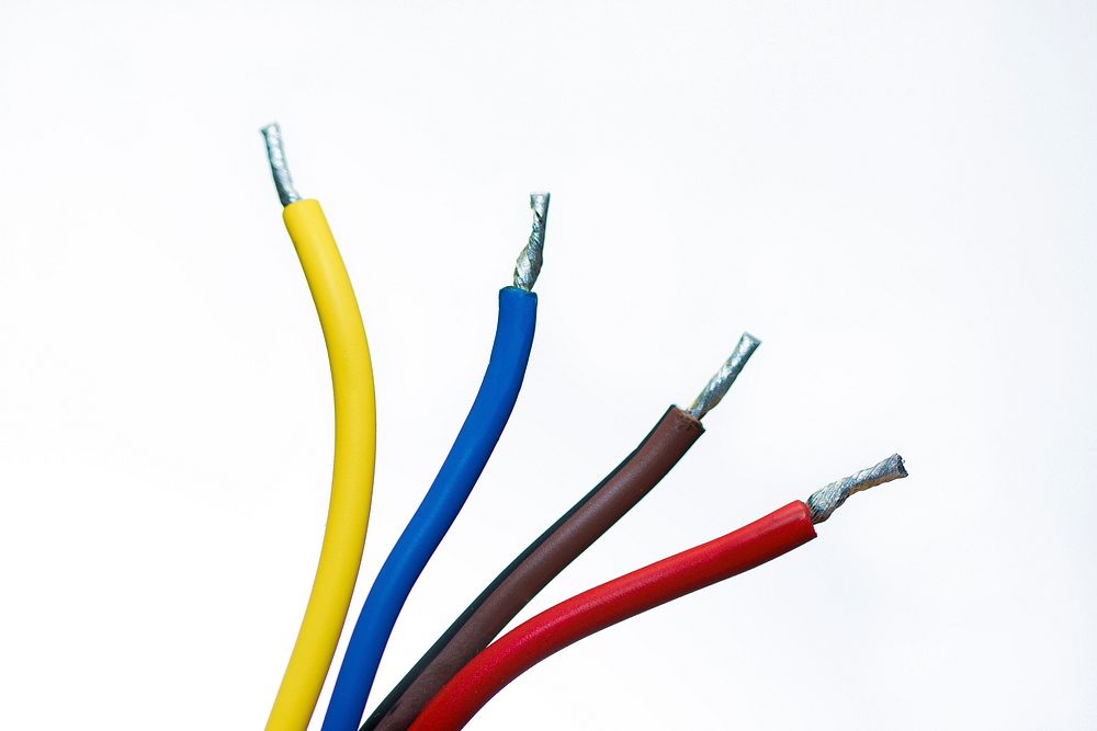 Free colorful electrical wire photo, public domain cables CC0 image.