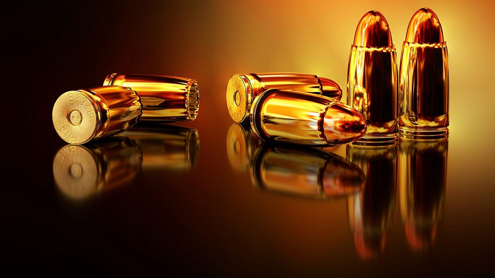 Free golden bullets image, public domain weapon CC0 photo.