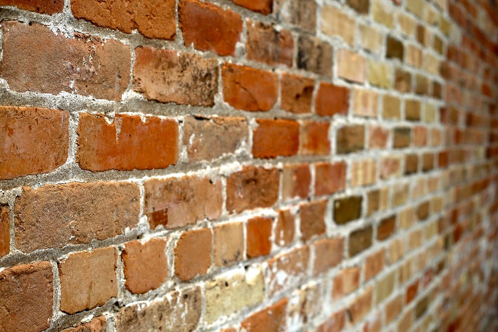 Brick wall background, free public domain CC0 image.