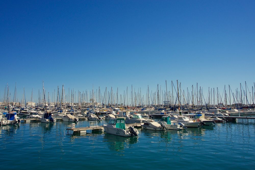 Free sailboats at dock image, public domain CC0 photo.