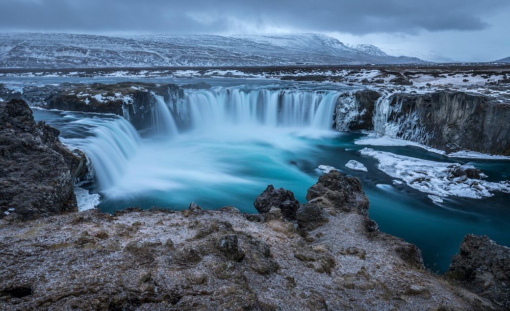 Free Go&eth;afoss Waterfall in northern Iceland image, public domain destination CC0 photo.