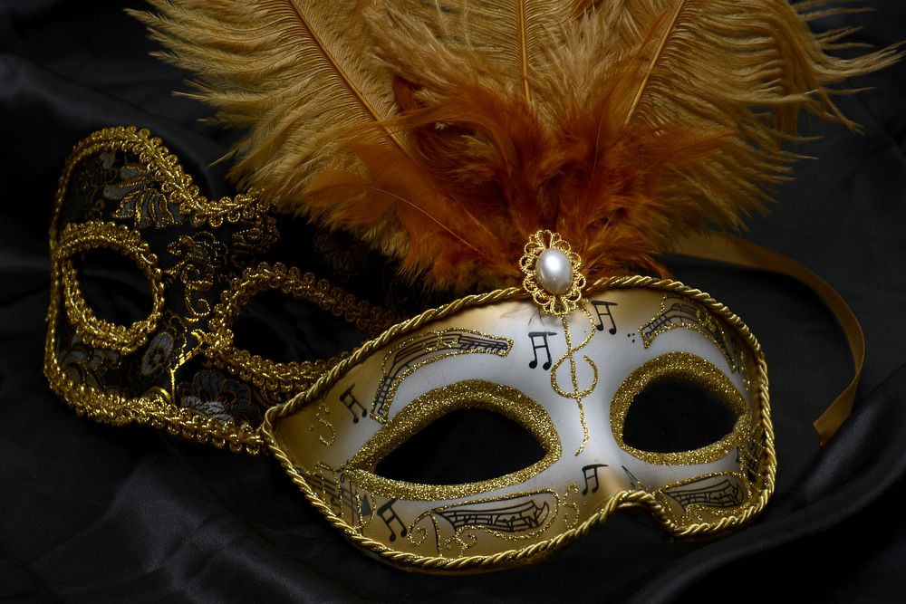 Free masquerade masks image, public domain costume CC0 photo.