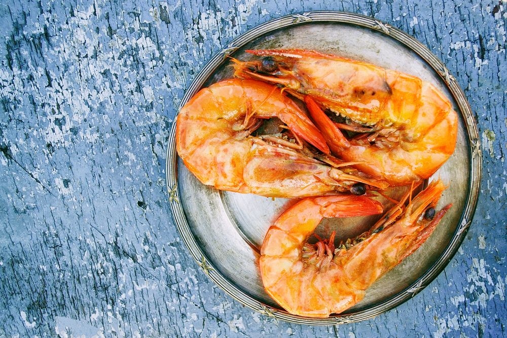 Free grilled prawn image, public domain food CC0 photo.