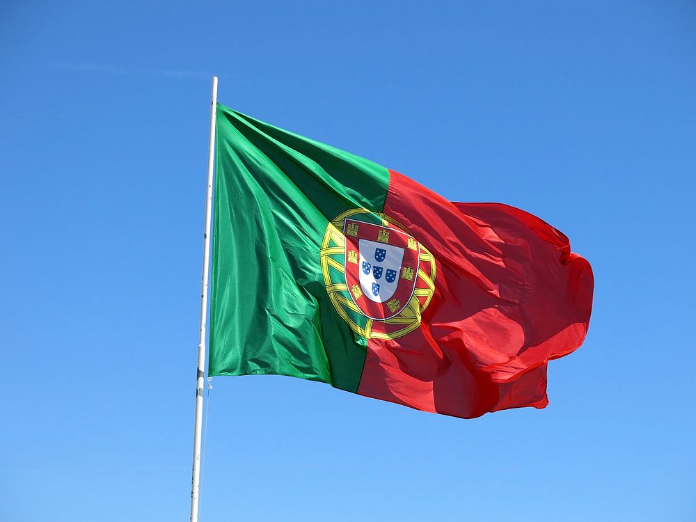 Free Portugal flag photo, public domain banner CC0 image.