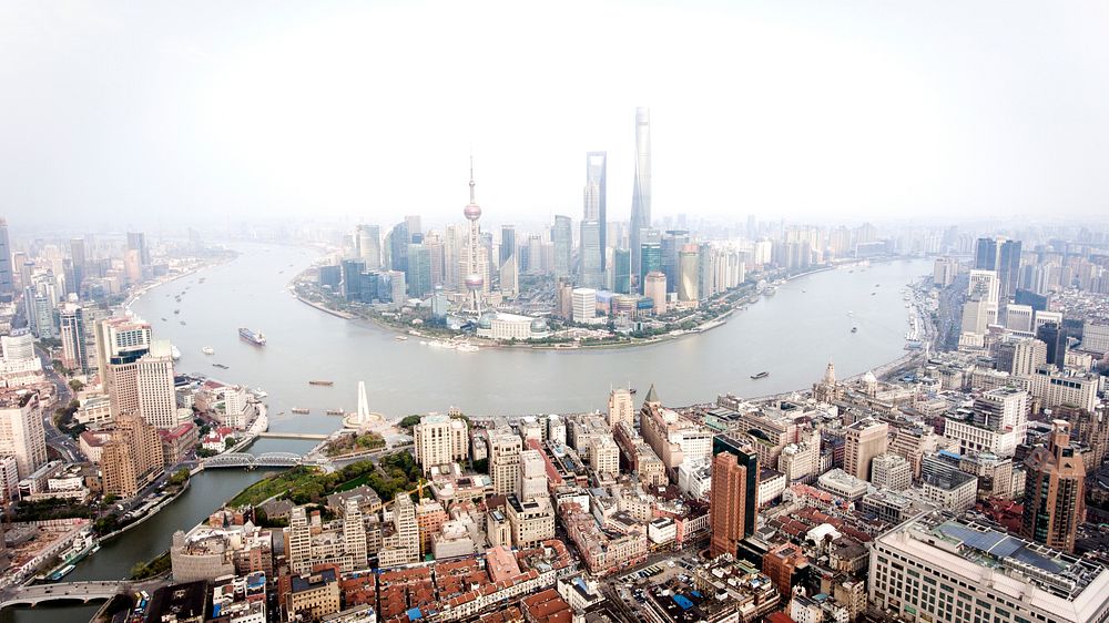 Free shanghai skyline image, public domain CC0 photo.