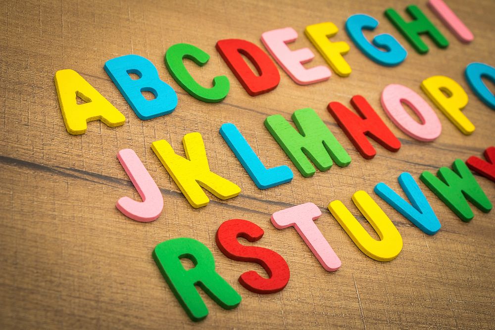 Colorful alphabet letters, free public domain CC0 image.