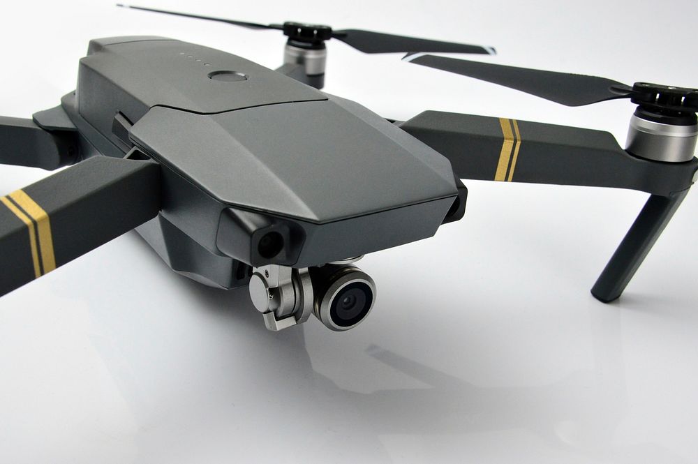 Free close up black drone image, public domain CC0 photo.