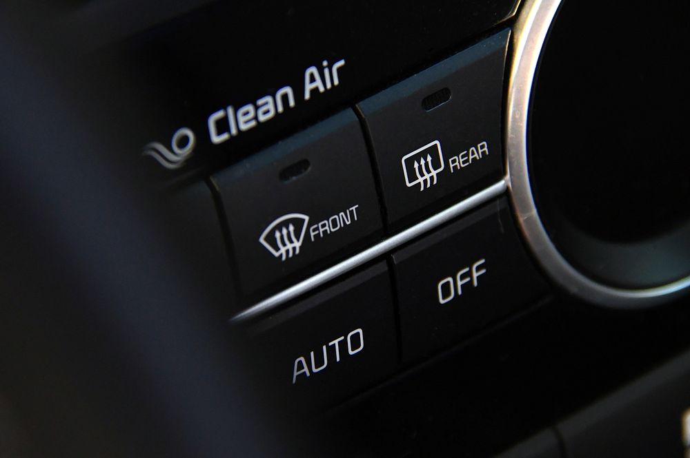 Free close up clean air interior in car image, public domain car CC0 photo.
