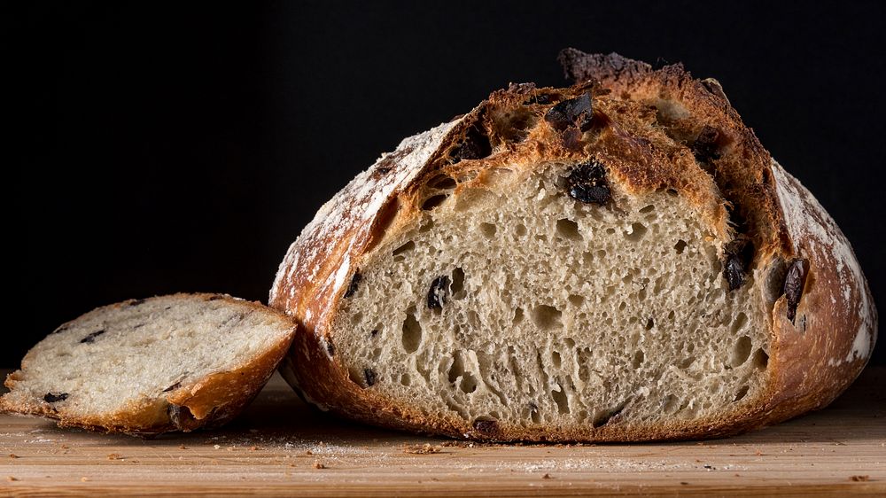 Free close up slice sourdough image, public domain food CC0 photo.