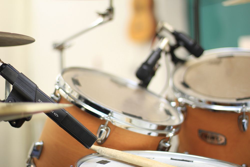 Free drum set image, public domain instrument CC0 photo.
