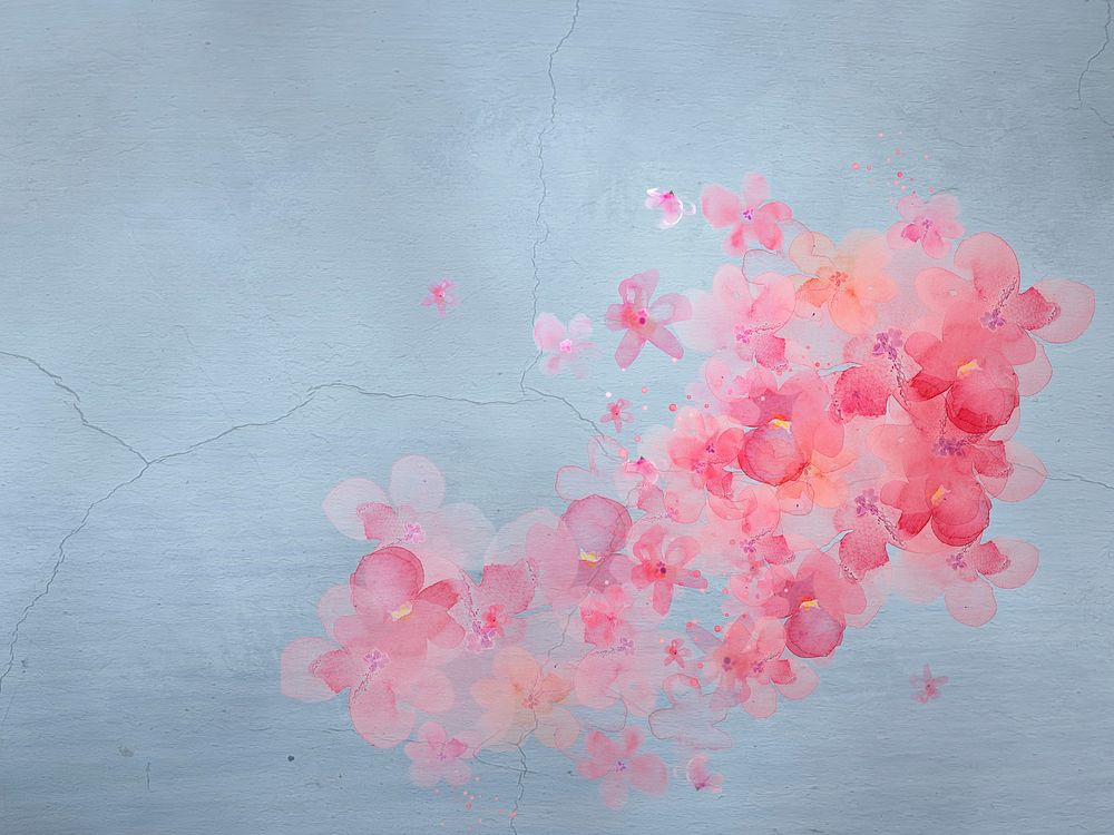 Free pink flower paint image, public domain home decor CC0 photo.