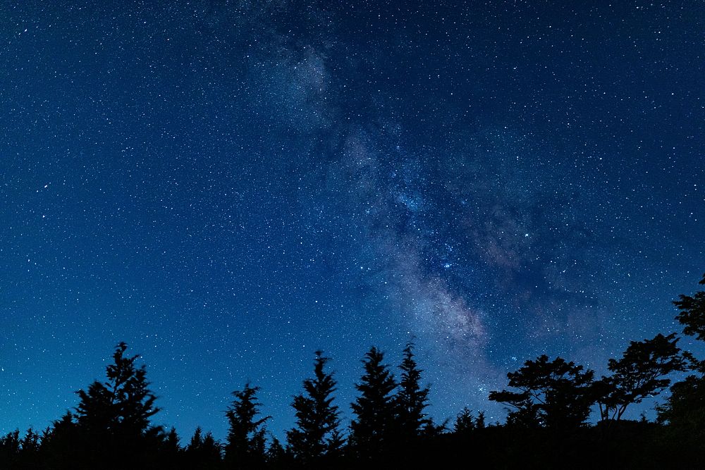 Free national park night sky image, public domain nature CC0 photo.