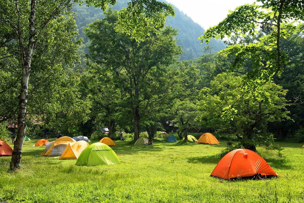 Free camping tents image, public domain camping CC0 photo.