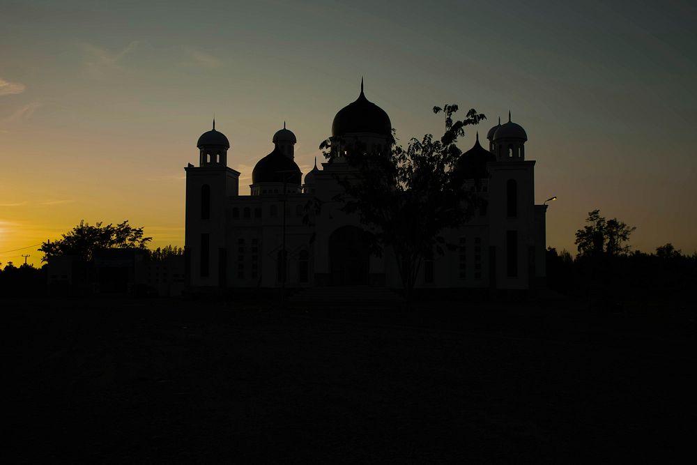 Free dark mosque photo, public domain shadow CC0 image.