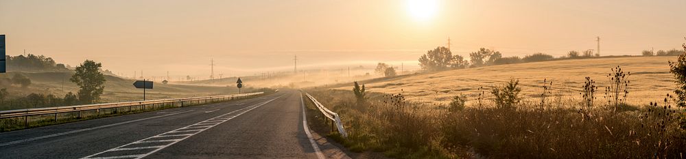 Free nature highway road photo, public domain landscape CC0 image.