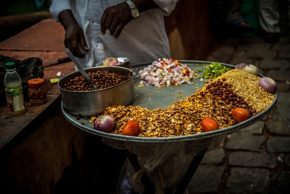 Indian street food. Free public domain CC0 photo.