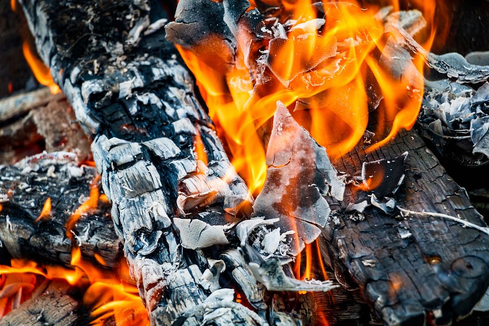 Free closeup on bonfire photo, public domain CC0 image.