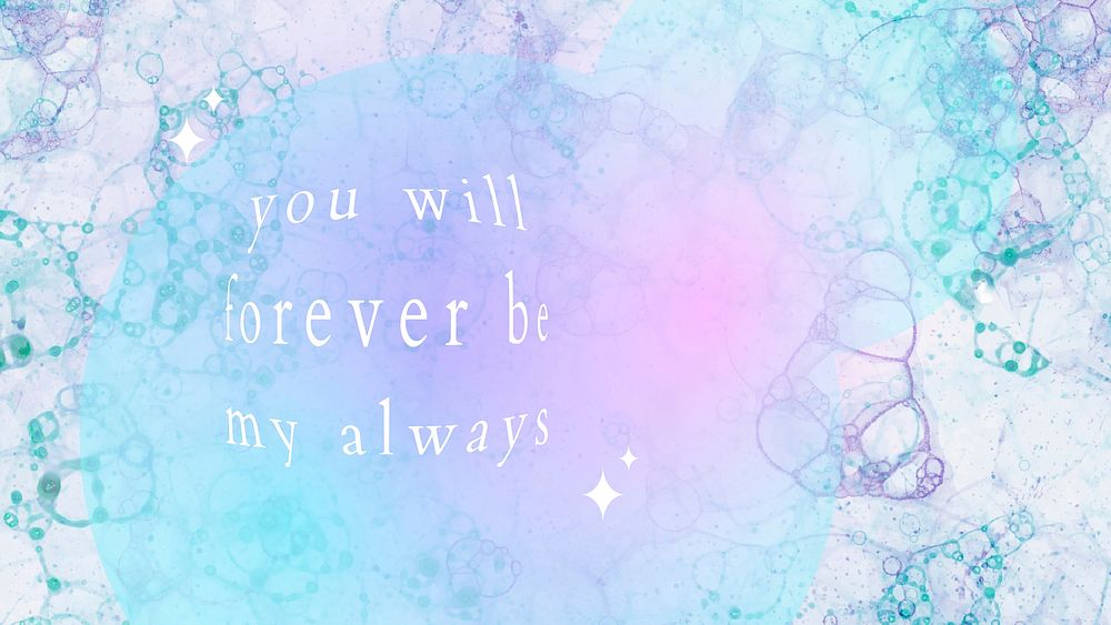 Aesthetic bubble art template vector with love quote blog banner