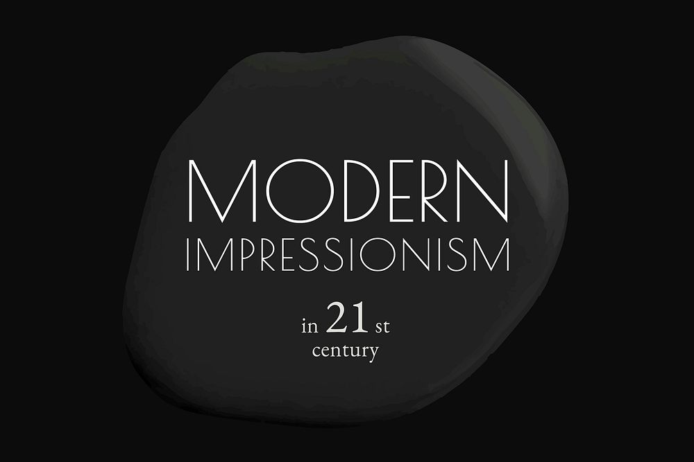Modern impressionism template vector black paint abstract ad banner