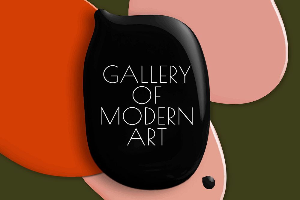 Modern art gallery template vector color paint abstract ad banner