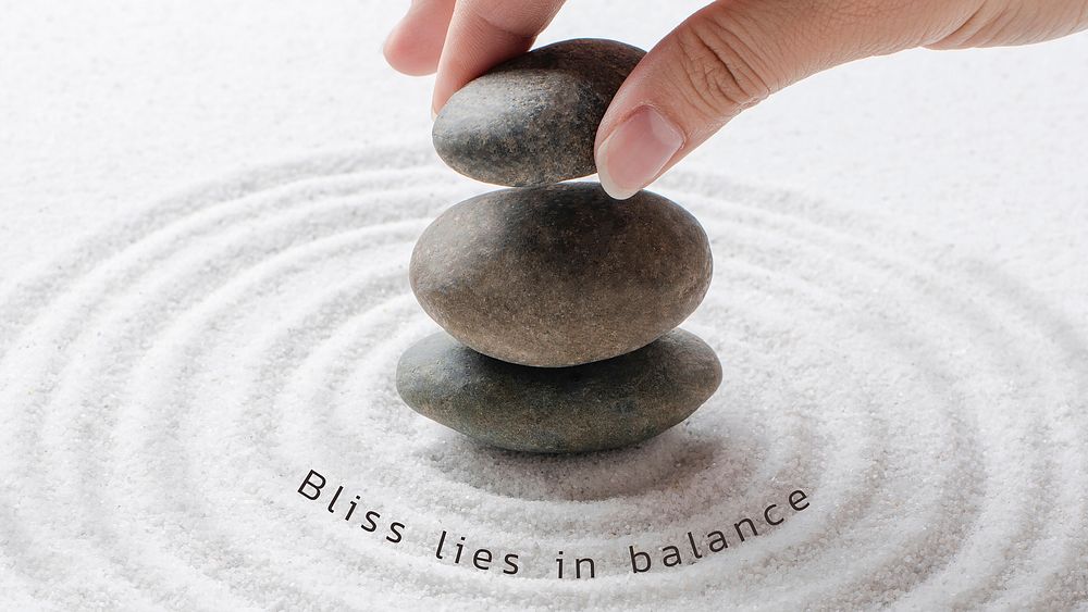Bliss balance wellness template vector minimal blog banner