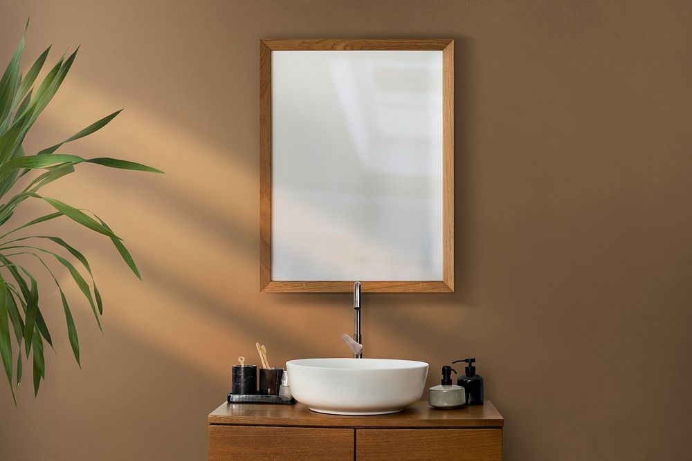 Modern bathroom mock psd interior design