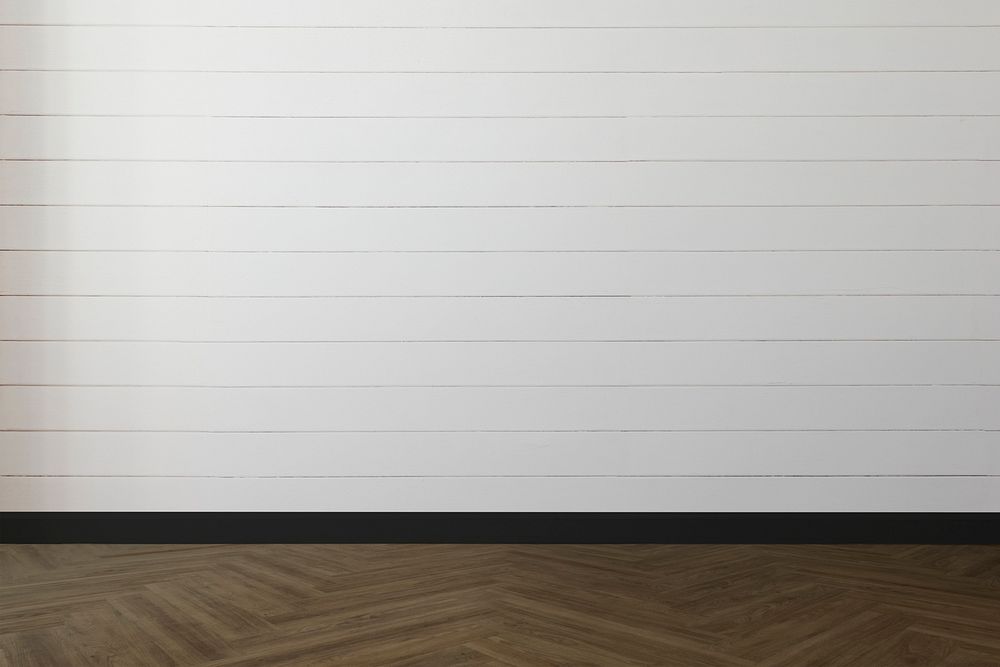 Empty room wall mockup psd minimal interior design