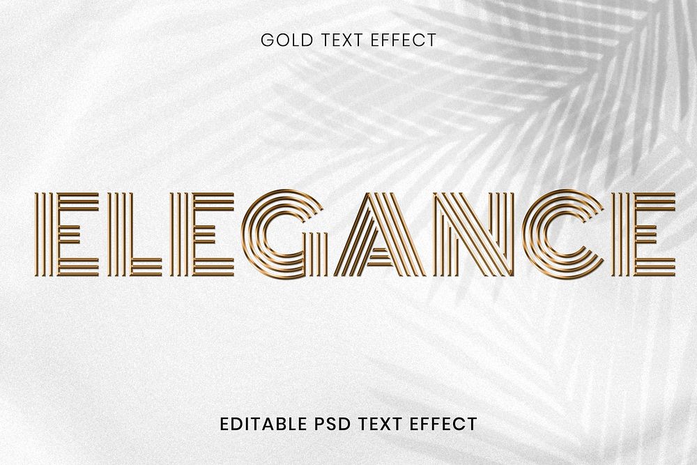 Gold editable psd text effect