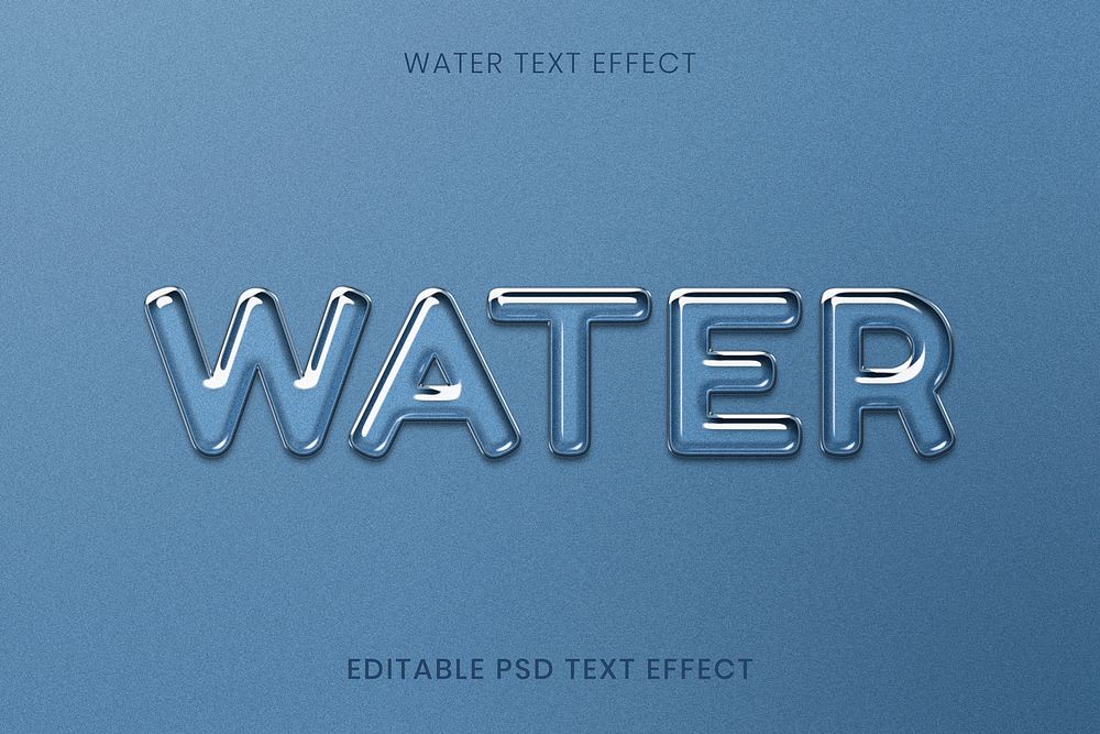 Water editable psd text effect