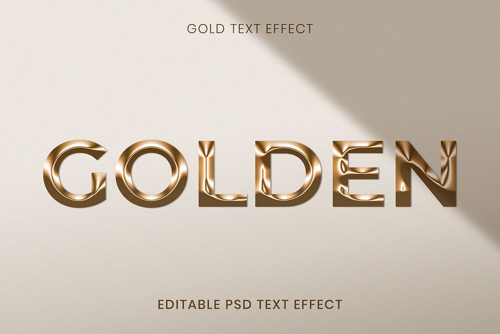 Gold editable psd text effect