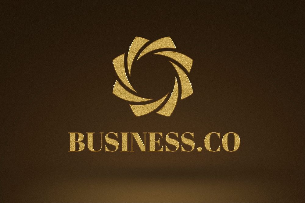 Editable gold business logo psd