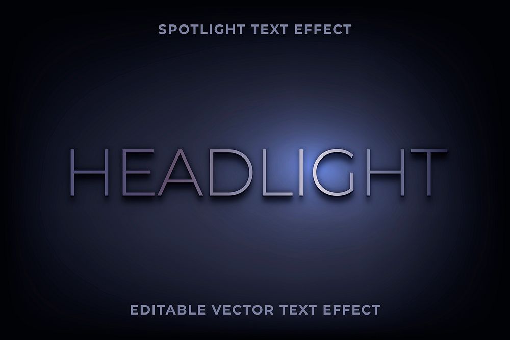 Spotlight text effect editable vector