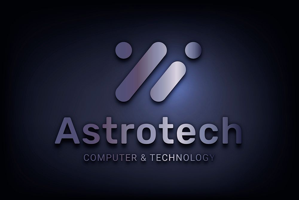 Editable business logo vector with astrotech word