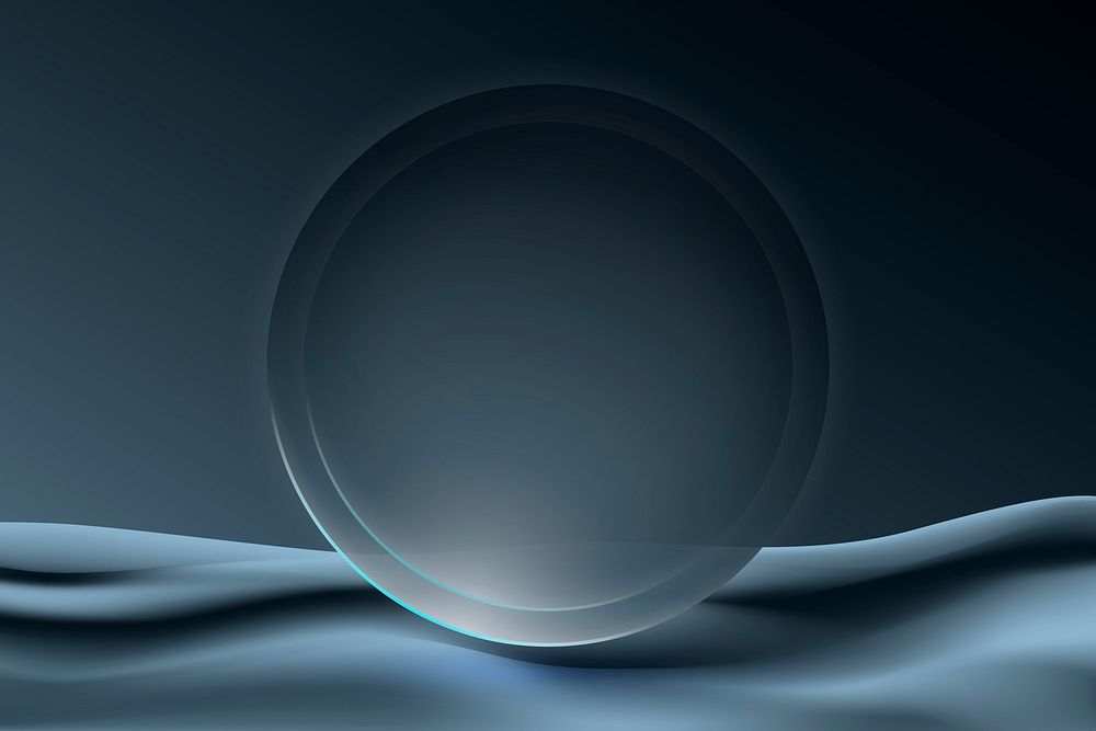 Aesthetic circle frame background psd in gray futuristic minimal style