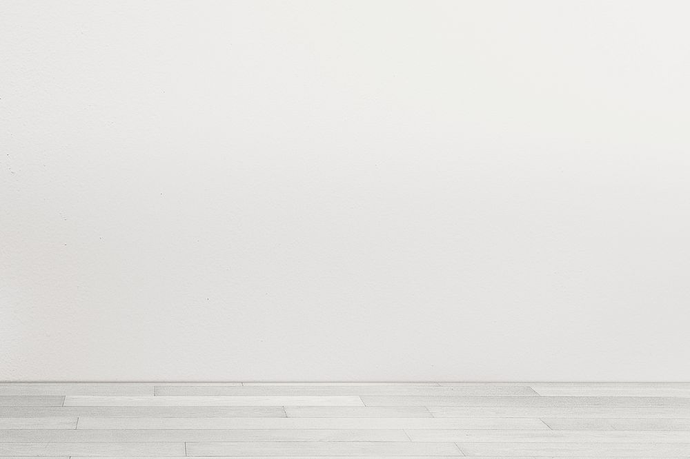 Minimal room wall mockup psd with white floor