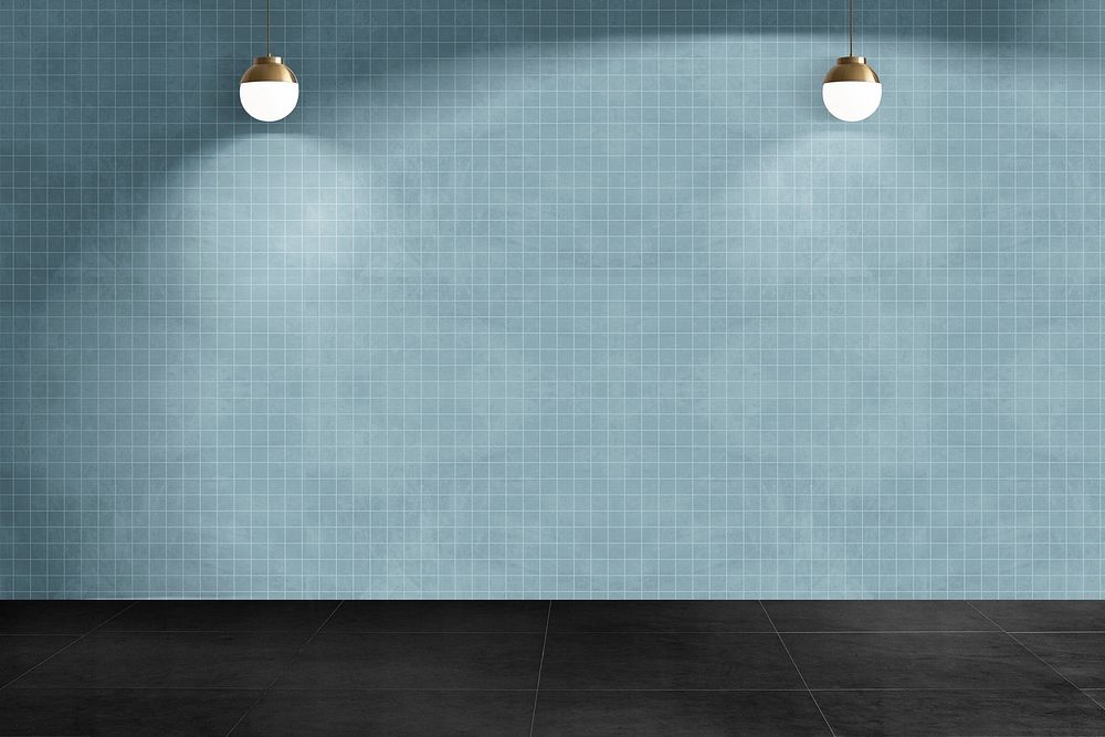 Modern wall mockup psd authentic empty room interior design